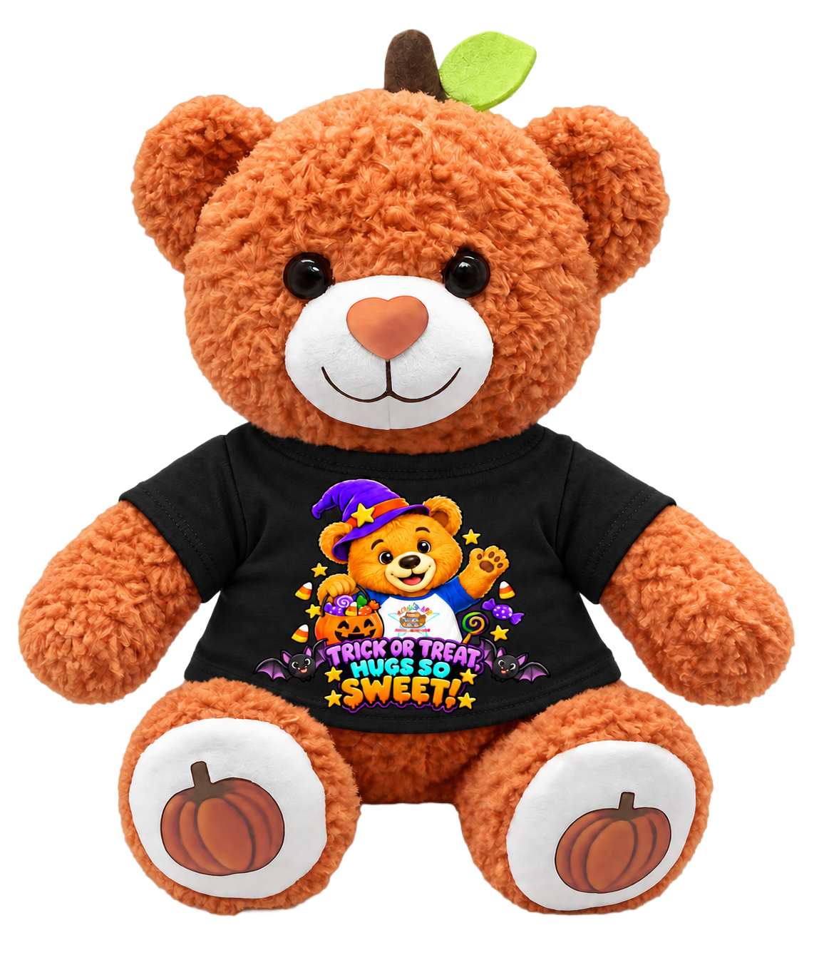Trick or Treat Teddy Tee- BLACK