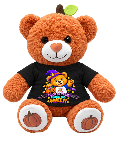 Trick or Treat Teddy Tee- BLACK