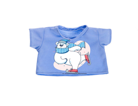 Skating Polar Bear Teddy Tee