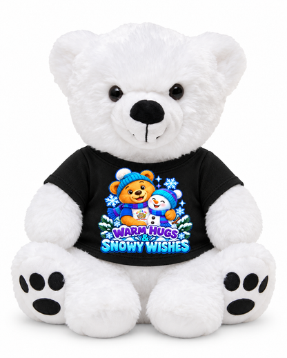Warm Hugs & Snowy Wishes Winter Teddy Tee