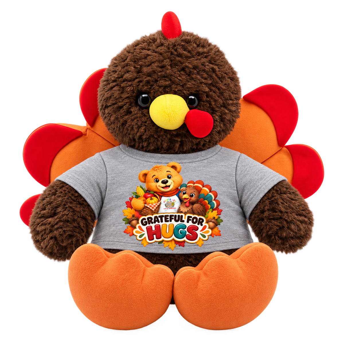 Grateful for Hugs Thanksgiving Teddy Tee