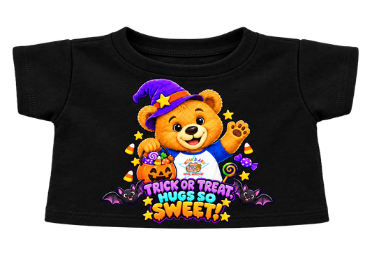 Trick or Treat Teddy Tee- BLACK