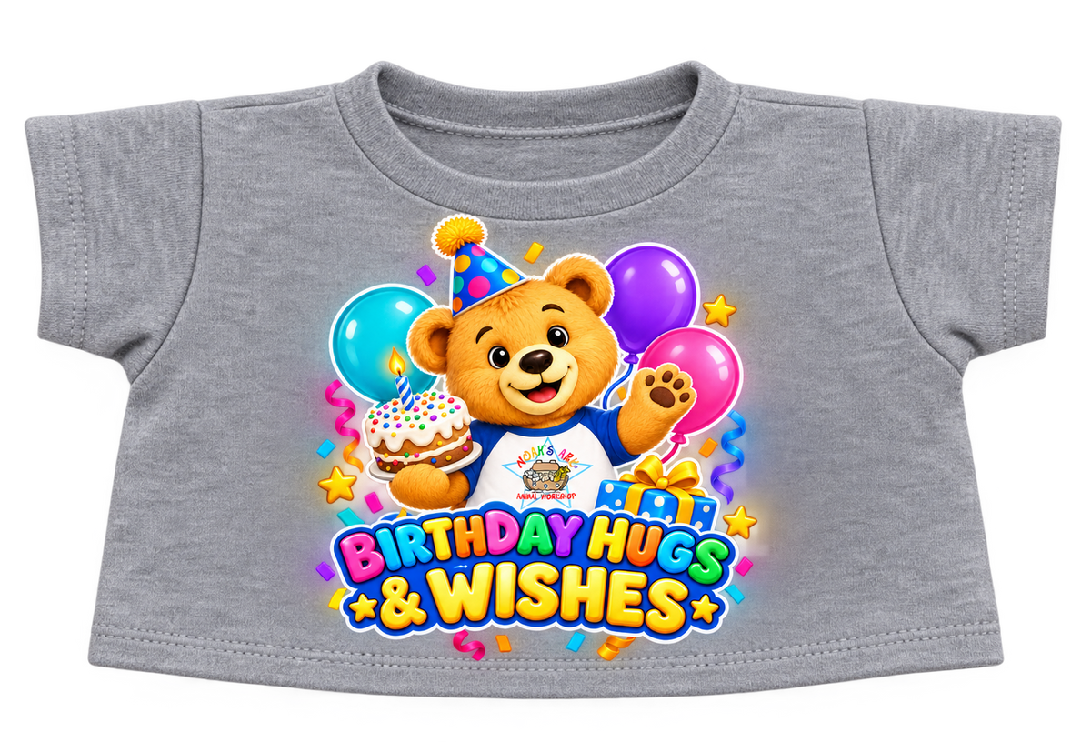 Birthday Hugs & Wishes Teddy Tee