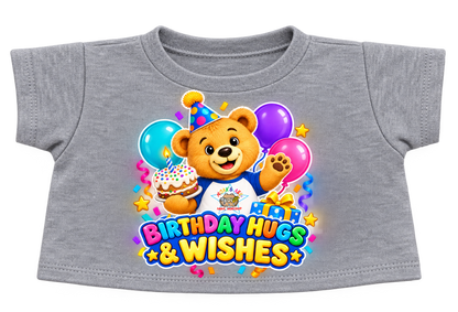 Birthday Hugs & Wishes Teddy Tee