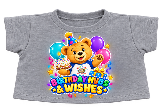 Birthday Hugs & Wishes Teddy Tee