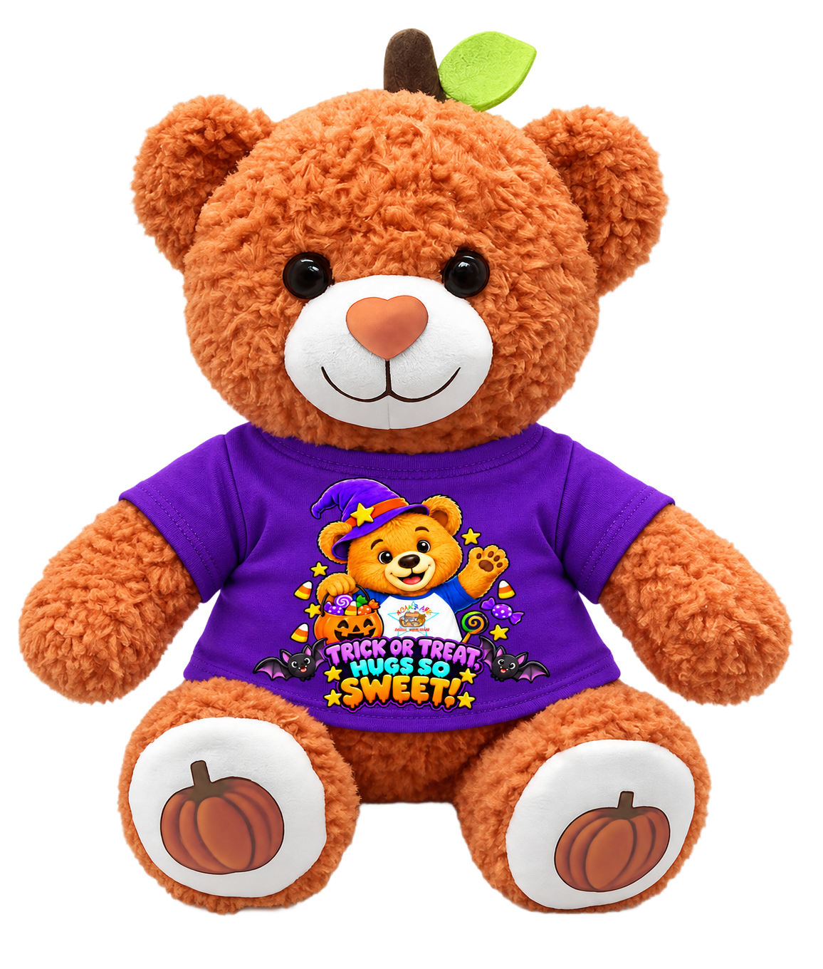Trick or Treat Teddy Tee- PURPLE