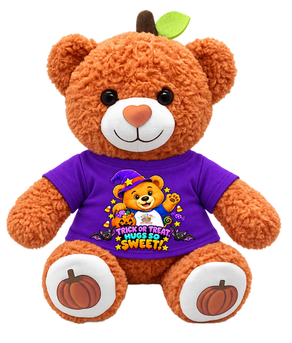 Trick or Treat Teddy Tee- PURPLE