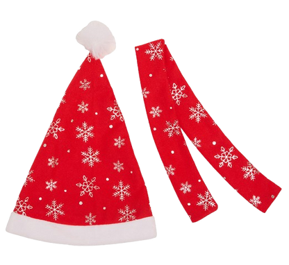 Silver Snowflake Hat and Scarf Set
