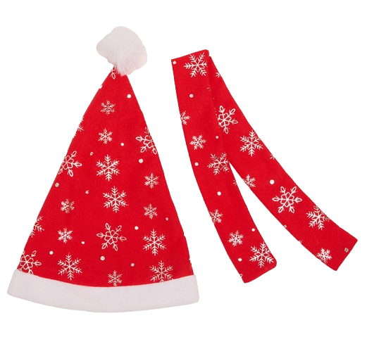 Silver Snowflake Hat and Scarf Set