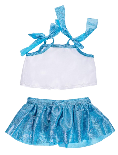 Blue Sparkle Shirt & Skirt
