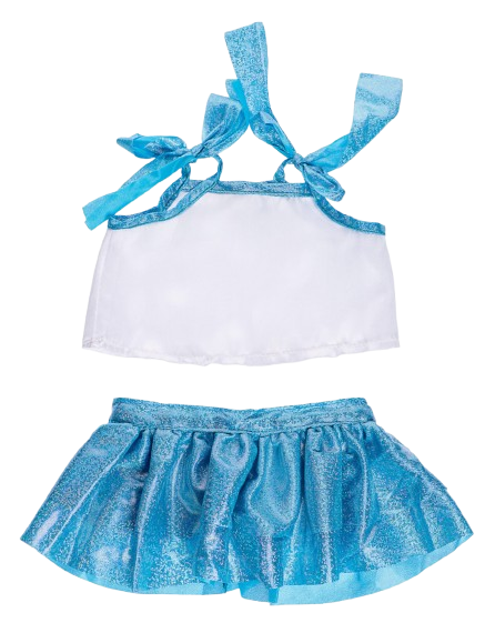 Blue Sparkle Shirt & Skirt