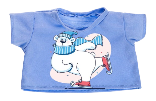 Skating Polar Bear Teddy Tee