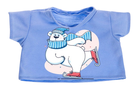 Skating Polar Bear Teddy Tee