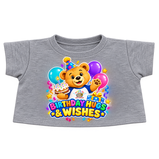 Birthday Hugs & Wishes Teddy Tee