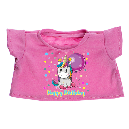 Unicorn Birthday Teddy Tee